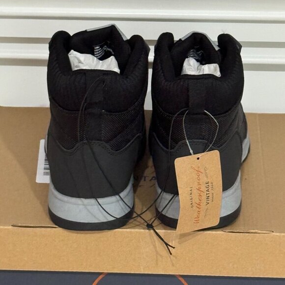 Weatherproof Vintage Steven Black Griffin Lace-Up Boots Durable Rubber Sole 10 - Picture 4 of 11